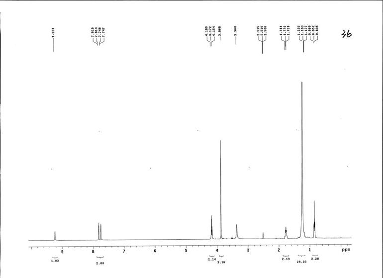 1-十六烷基-3-甲基咪唑溴盐,C16MImBr,132361-22-9,1-hexadecyl-3-methylimidazolium bromide,核磁 NMR, H谱, 氘代DMSO