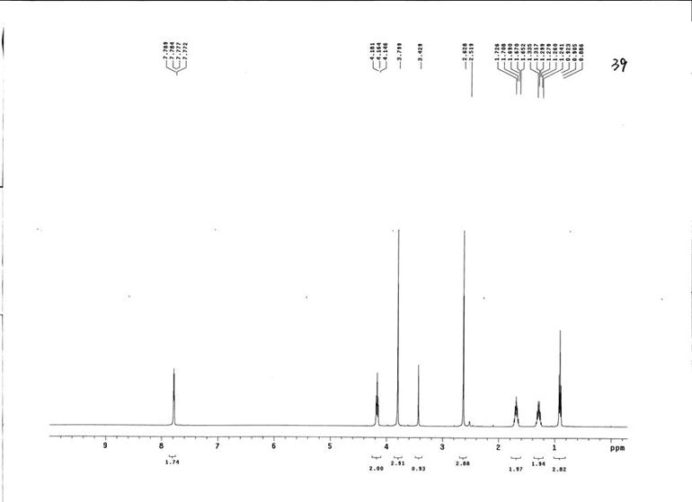 1-丁基-2,3-二甲基咪唑氯盐,BMMImCl,98892-75-2,1-butyl-2,3-dimethylimidazolium chloride,核磁 NMR, H谱, 氘代DMSO